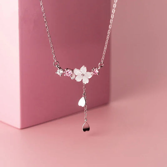 Cherry Blossom Earrings & Necklace