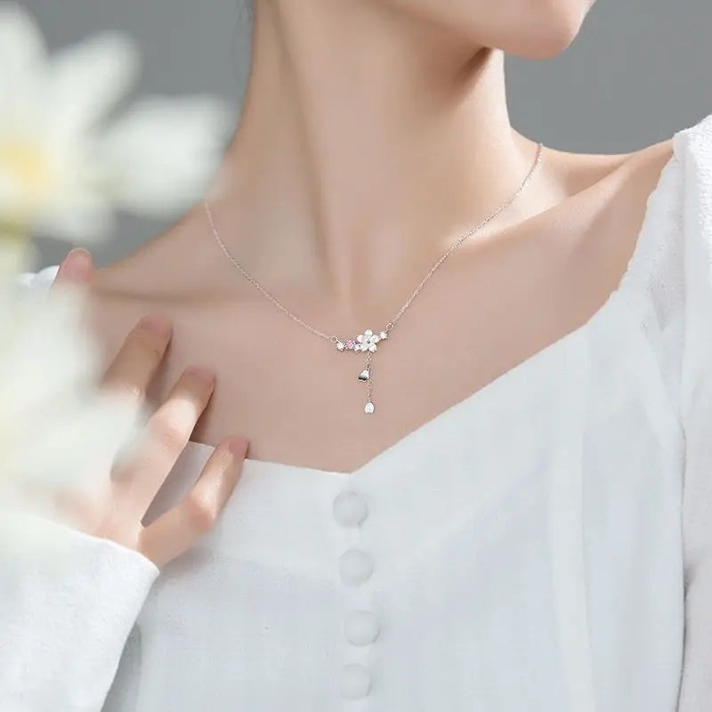 Cherry Blossom Earrings & Necklace