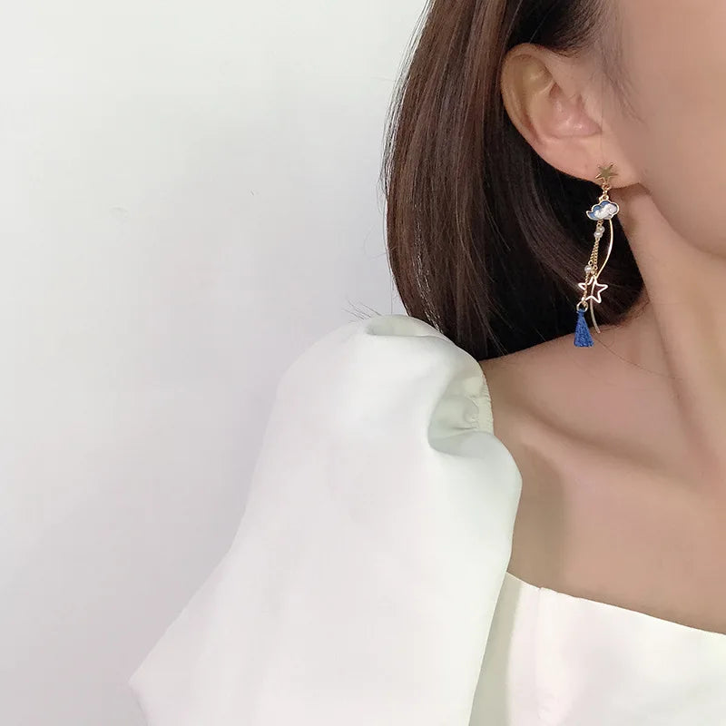 Crane and Fan Earring Collection