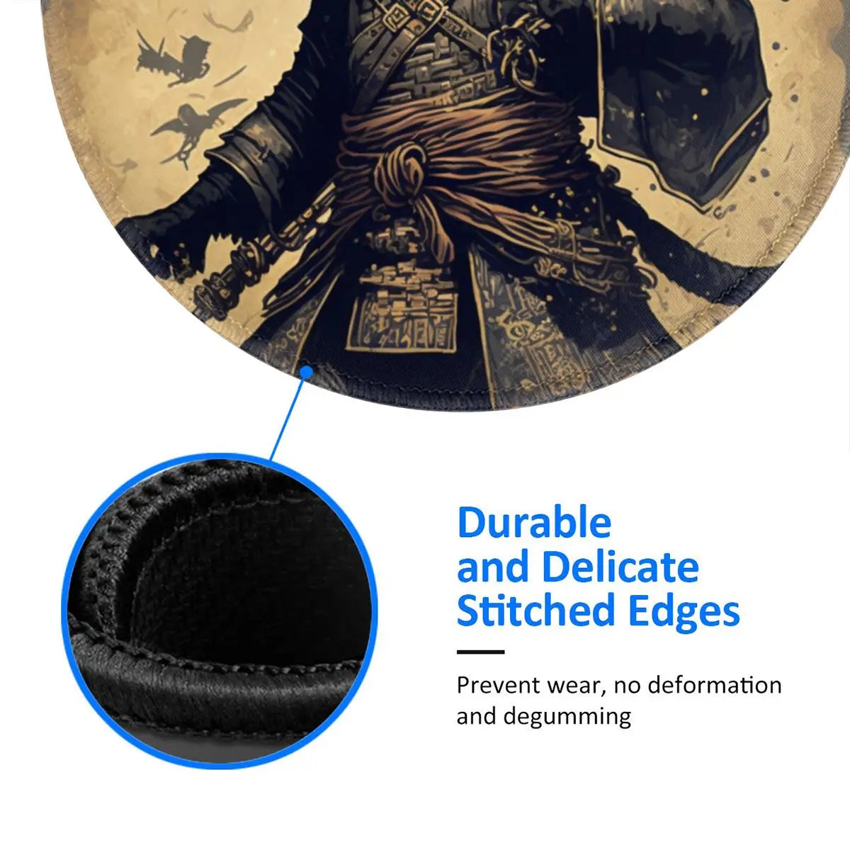 Samurai Cat Mouse Pad
