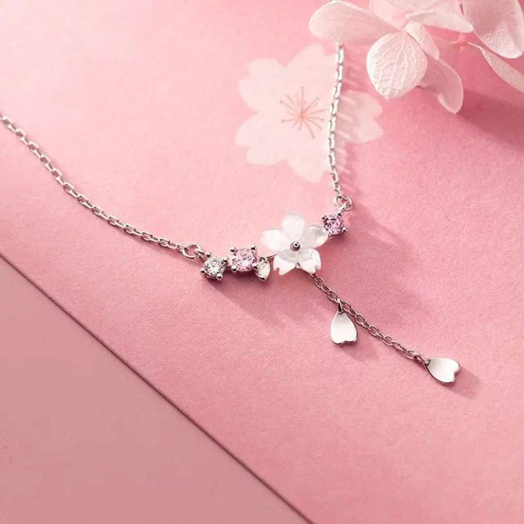 Cherry Blossom Earrings & Necklace