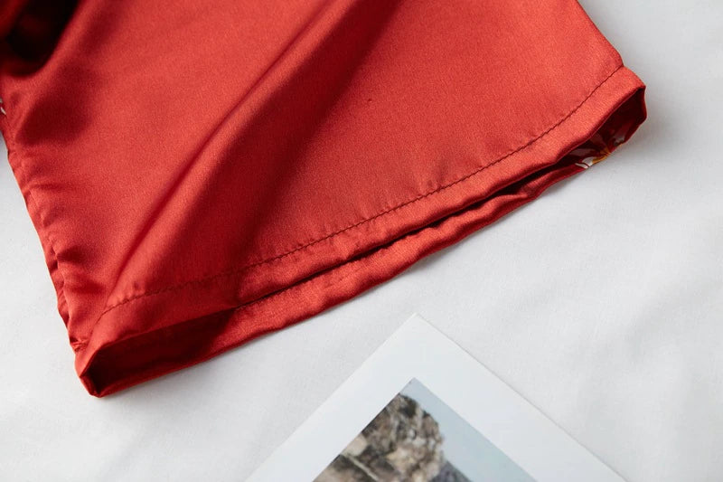 Elegant Satin Kimono Robe