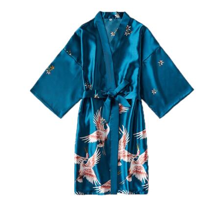 Elegant Satin Kimono Robe