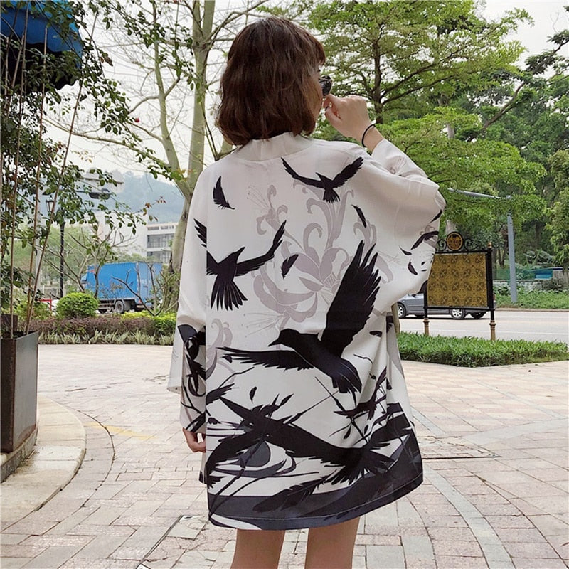 Storm of Crows Kimono Top