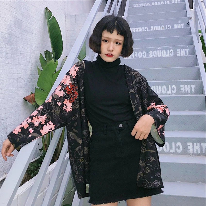Blazing Dragon Kimono Top