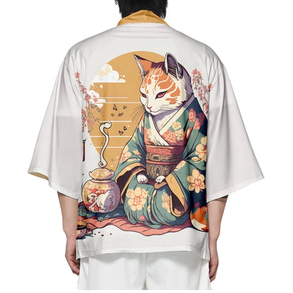 The Tea Master Cat Kimono Series