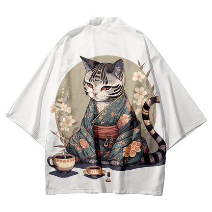 The Tea Master Cat Kimono Series